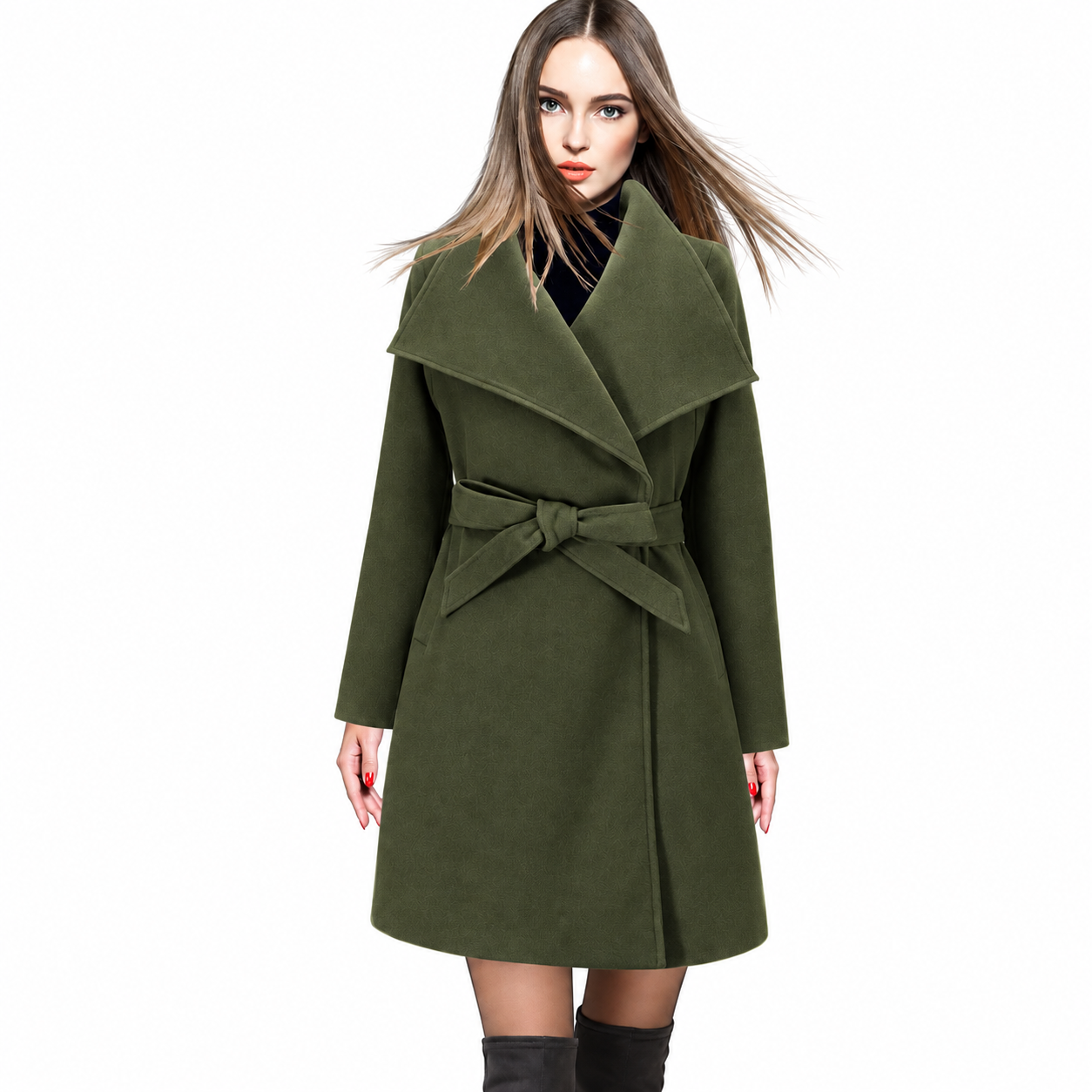 European and American Woollen Coat for Women Slim Fit - Image 6