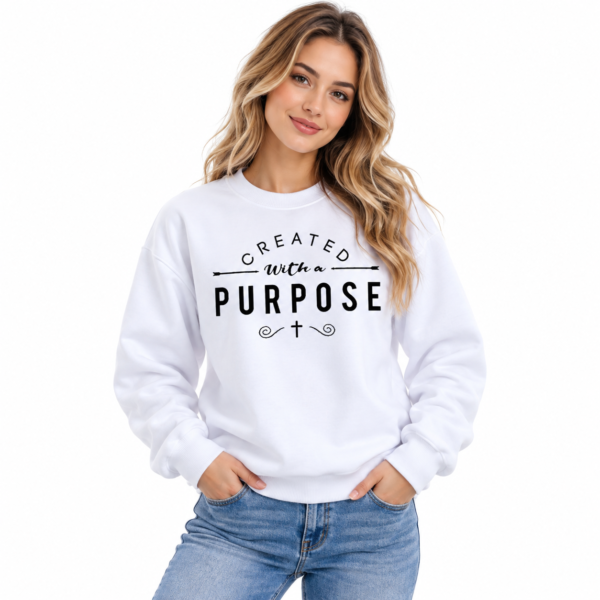 Letter Print Fleece Sweater for Women